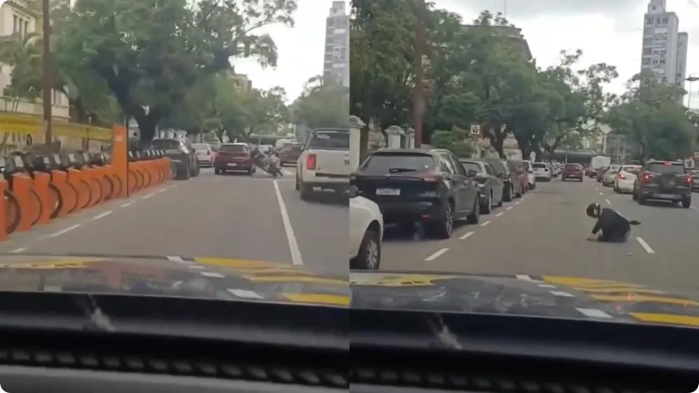 VÍDEO: Homem é preso por tráfico e tentativa de homicídio após fuga e atropelamento em Porto Alegre
